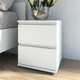 Tvilum 2 Drawer Bedroom Nighstand, White Tvilum