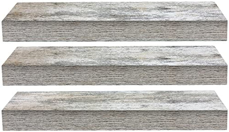 Sorbus Floating Shelves - 3 Pack 16 Inch Rustic Wall Shelves for Bedroom, Kitchen, Living Room, Bathroom Shelves, Home Decor, Office - Floating Shelf for Trophy, Books, Frames, Toilet Paper Sorbus