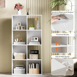 Sweetcrispy 8 Cube Storage Organizer - Open Cube Bookshelf with 4 Removable Back Panels, Display Storage Bookcase for Living Room, Bedroom, Entrance Hall, Home Office，47.7" L×11.6" W×24" H, White Sweetcrispy