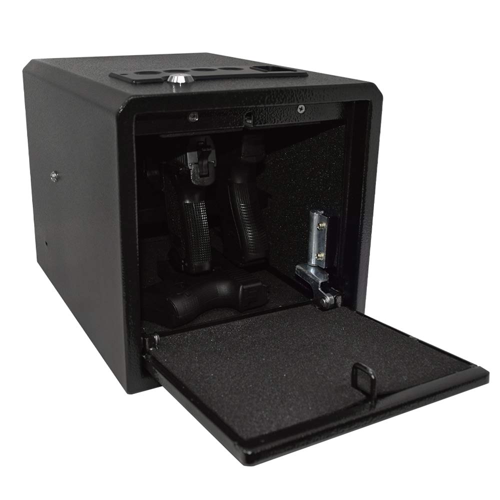 Stealth Biometric Handgun Hanger Safe Quick Access Pistol Security Box CA DOJ Approved