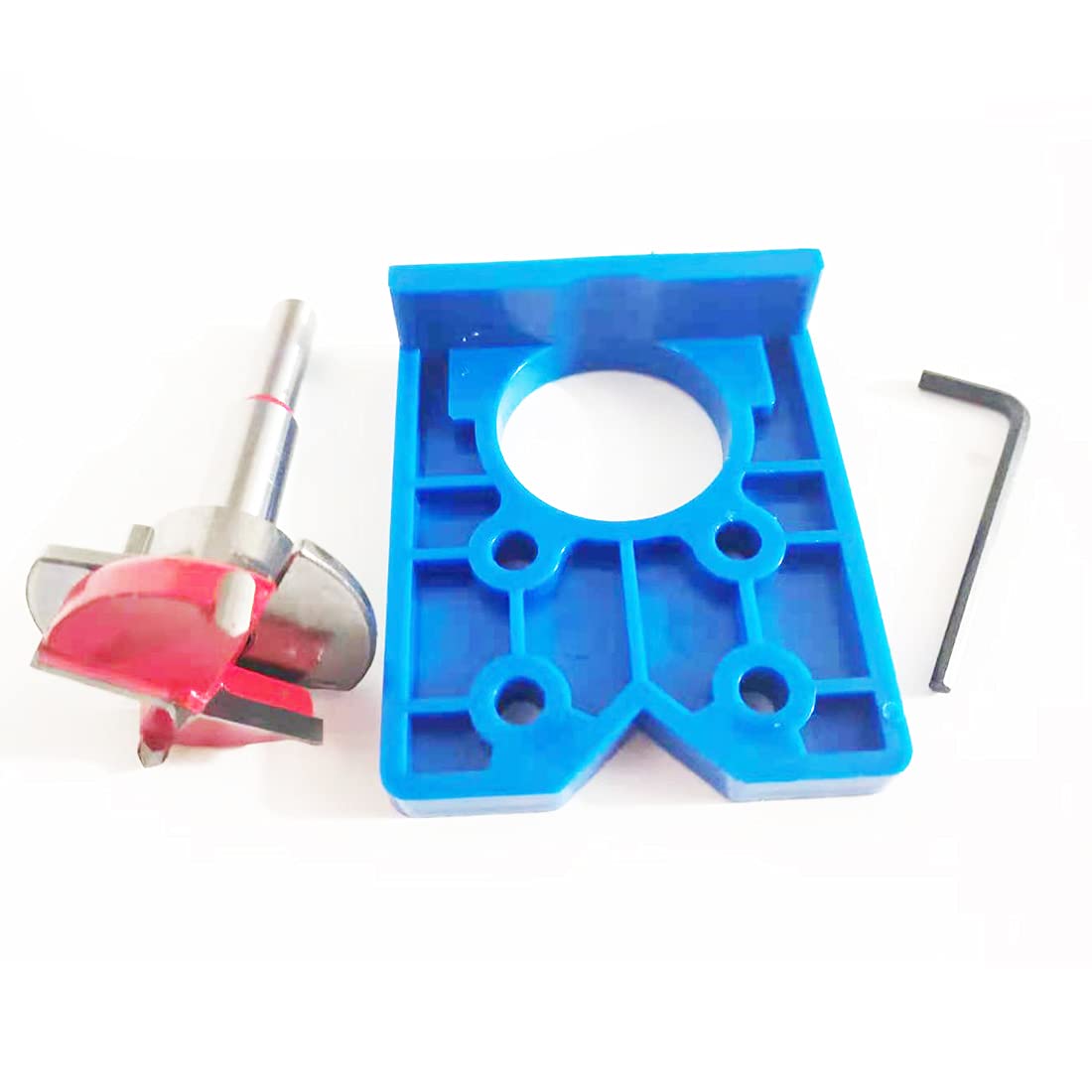 Furnrubden Forstner Drill Bit, 35mm Concealed Hinge Jig kit, Wood Drilling Hole Saw Set Woodworking Drilling Tool Wood Cutter for Face Frame Cabinet Cupboard Door Hinges Furnrubden