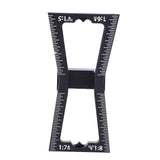 Garosa Dovetail Marker Guide Aluminum Alloy Dovetail Making Jig 1:5 1:6 1:7 1:8 Slopes Marking Gauge Woodworking Tool DIY Wooden Joints Scribing Garosa