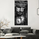 BOHADIY Jesus Diamond Painting by Numbers Big Large Size 16 x31 Inch 5D Full Diamond Painting Kits Religious Jesus Round Shape Diamond Dot Painting Kit Arts Crafts Home Fall Decor Easter Gift BOHADIY