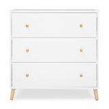 Delta Children Essex 3 Drawer Dresser with Interlocking Drawers, Bianca White/Natural Delta Children