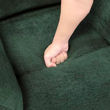 Lexicon Modern Swivel Glider Recliner Chair - Quiet 360 Swivel Chair, Durable Microfiber Upholstered, 2 Pillows, Manual Reclining for Living Room, Small Spaces, Nursery, Apartment, Bedroom, Green