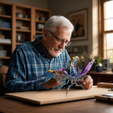 Metalkitor 3D Metal Puzzles for Adults, Giant Mantis Model Kit - Steampunk DIY Ornament - Assembly Jigsaw Crafts Brain Teaser - Perfect Room Decor and Gift Choice(1200+PCS, Purple)