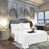 Mocassi King Flat Sheet - Hotel Luxury 1800 Premier Cooling Bedding Sheet - Softest Sheets - Wrinkle, Fade, Stain Resistant - 1 Single Top Flat Sheet, King, White Mocassi