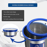 9 Gallon Tempered Glass Vacuum Chamber with Two Rubber Seals, 33L Stainless Steel Degassing Chamber Kit with 5 CFM 1/3HP Single Stage Vacuum Pump Without Oil, Perfect for Stabilizing Wood P PBAUTOS