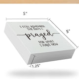 Inspirational Home Wooden Box Sign I Still Remember the Days I Prayed, Motivational Wooden Block Sign for Home Living Room Bedroom Decor, Farmhouse Kitchen Summerjokes