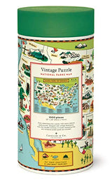 Cavallini Papers & Co. National Parks Map 1,000 Piece Puzzle, Multi Cavallini