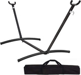 Double Hammock with Space Saving Steel Stand 400 lb Capacity, Portable Hammock Frame Stand Heavy Duty for 9 to 13Feet Hammocks, Carry Bag Included NiamVelo