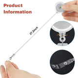 30PCS Badge Reel Holder Retractable Holder Sublimation Blanks Keychain Rotating Badge Reel Clip Name Lanyard Clip ID Card Holder Teacher Nurse Student Volunteer Surakey