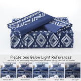 Bedduvit Boho Duvet Cover King - Navy King Duvet Cover Set,3 PCS Soft and Breathable 100% Cotton Summer Boho Duvet Cover King with Zipper Closure & 8 Ties (104"x90", No Comforter) Bedduvit