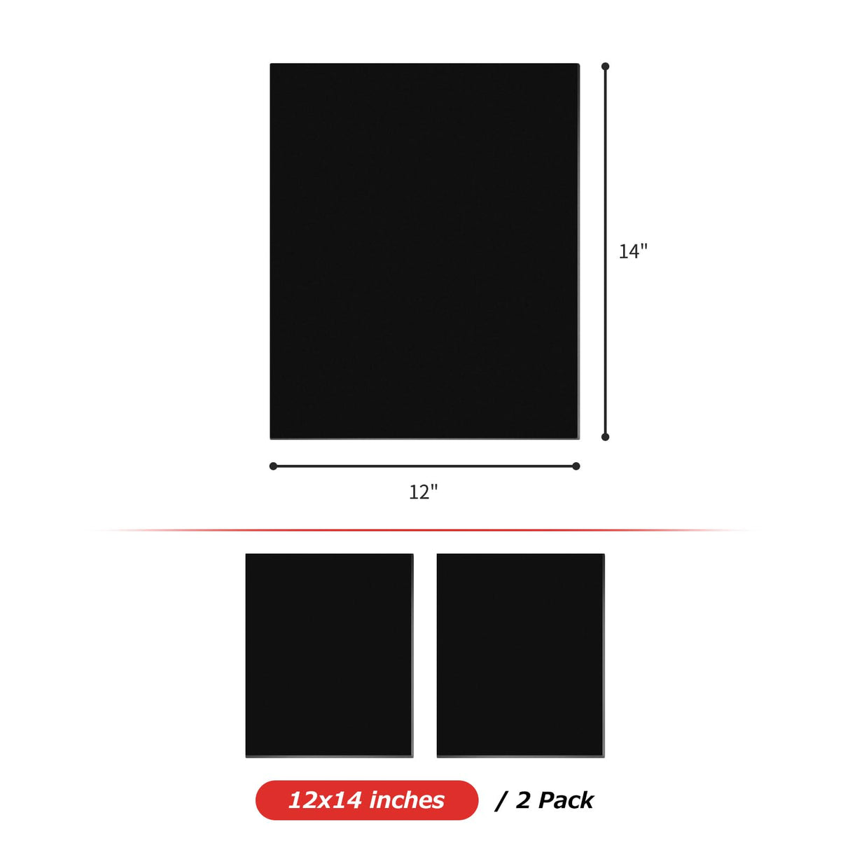 Matace 2 Pack 12x14 Inch Fireproof Welding Blanket & Pad, 5mm Thickened Fire Resistant Carbon Felt Cloth, Flame Retardant Fabric for Stove Wick, Heat Shield for Soldering, Firepit, Smoker, Black Matace