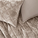 Wonderful Luxury Velvet Brown Quilt Set, King Diamond Stitch Pattern Bedding, Lightweight Ultra-Soft Skin-Friendly, All-Season, Versatile as Comforter/Bedspread for Adults Teens Kids Bedroom,106"x94" Wonderful