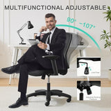 YFO Big and Tall Office Chair 500LBS - Computer Desk Chair with Adjustable Lumbar Support, Heavy Duty Ergonomic Mesh with 360 Rotation 4D Arm and Extra Wide Comfty Seat, Quiet Wheels for Adults YFO