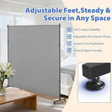 Room Divider, 73x75inch Large Privacy Screen with Adjustable Feet,Portable Single Panel Partition Wall for Room Separation,Room Separator with Thickened Fabric for Indoor Office,Bedroom,Outdoor Patio XGMDD
