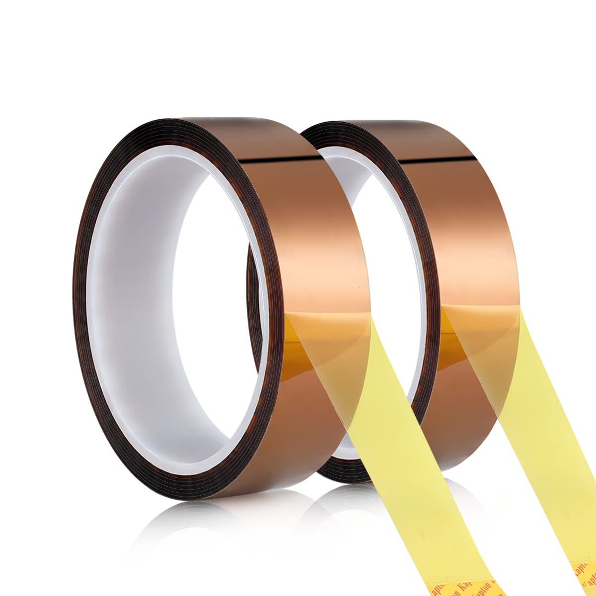 CoYlBod Polyimide Film Adhesive Tape High Temperature Tape 1 inch (25.4mm) X 36 Yds,No Residue Heat Resistant Tape for Sublimation, Masking, 3D Printing, Electric Task, Soldering CoYlBod