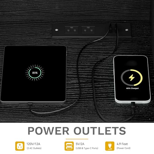 DWVO Kitchen Pantry Storage Cabinet, 64" H Kitchen Hutch Cabinet with Power Outlet, Sliding Racks with Door, Drawers with Doors and 3-Tier External Shelves for Living Room, Dining Area (Black) DWVO