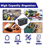 bchsadvb Truck Tool Box Aluminum Pickup Small Truck Bed Toolbox 5 Bar Tread Pattern Truck Storage Trailer Box with Lock 16"X7.5"X10" for Pickup,Truck Bed, RV, Trailer,Heavy Duty Waterproof Black box bchsadvb