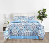 LUX Décor Reversible 5pc King Comforter Set, Printed Bedding Set, All-in-One Bed in a Bag, Includes 1 Comforter, 2 Pillow Shams, 1 Decorative Pillow & 1 Bed Skirt (Aztec Sky,King) LDC LUX DECOR COLLECTION