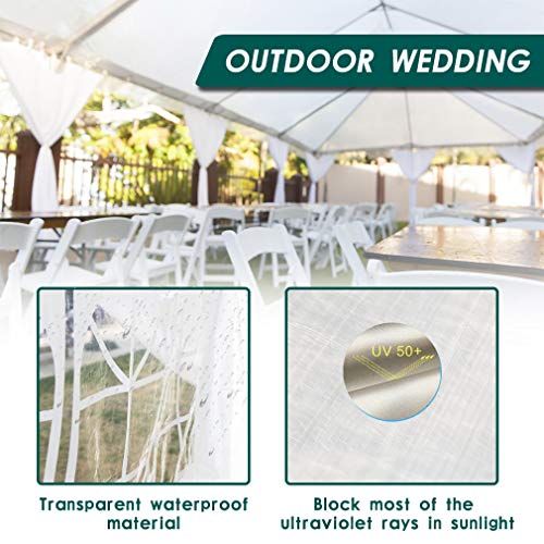 10'x30' White Outdoor Gazebo Canopy Tent Canopy Wedding Party Tent Waterproof Camping Gazebo BBQ Shelter Pavilion 8 Removable Walls -8 PayLessHere