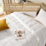downluxe King Size Blanket with Satin Trim, Lightweight Down Alternative King Blanket for All Season, Machine Washable (Ivory, 90x108 Inch) downluxe
