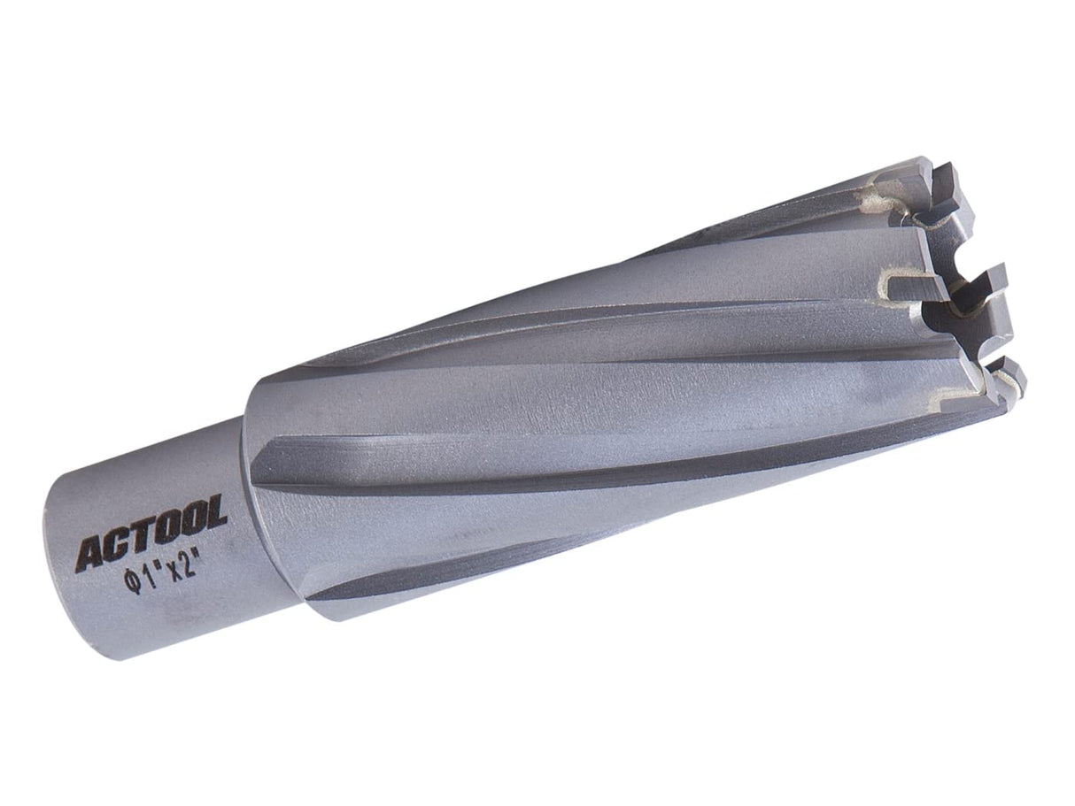 ACTOOL 1'' Diameter x 2'' Depth of Cut Carbide Tipped TCT ANNULAR Cutter with 3/4'' Weldon Shank ACTOOL