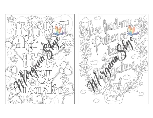 Swear Word Coloring Book for Moms: Motivational Quotes and Doodle Therapy for Stressed Out Moms Who Deserve a Break (and a Glass of Wine!) WoodArtSupply