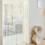 Beaded String Curtains for Doorways Boho Bedroom Decor Hanging Door Wall Beads Closet Window Curtain Room Divider Privacy Decorative (Champagne, 39" W x 79" L) JINYONGXIN