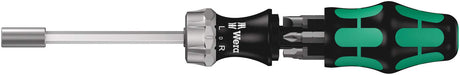 Wera 05073661002 Kraftform Kompakt 27 RA Slotted Ratcheting Screwdriver, 1/4" Head, MULTI Wera