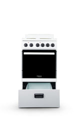 Premium Levella 20" Electric Range with 4 Coil Burners and 2.2 Cu. Ft. Oven Capacity in White PremiumLevella