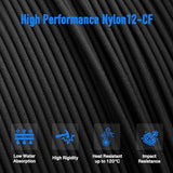 yxpolyer Nylon Carbon Fiber Filament PA12-CF 3D Printing Filament 500g with AMS-Compatible PC Heat-Resistant Spool yxpolyer