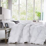 Luxurious All-Season Goose Down Feather Fiber Comforter Super King Size Duvet Insert (120x120), Exquisite Pinch Pleat Design- White, Premium Baffle Box, 100% Egyptian Cotton Cover, 85 oz. Fill Weight EGYPTIAN BEDDING