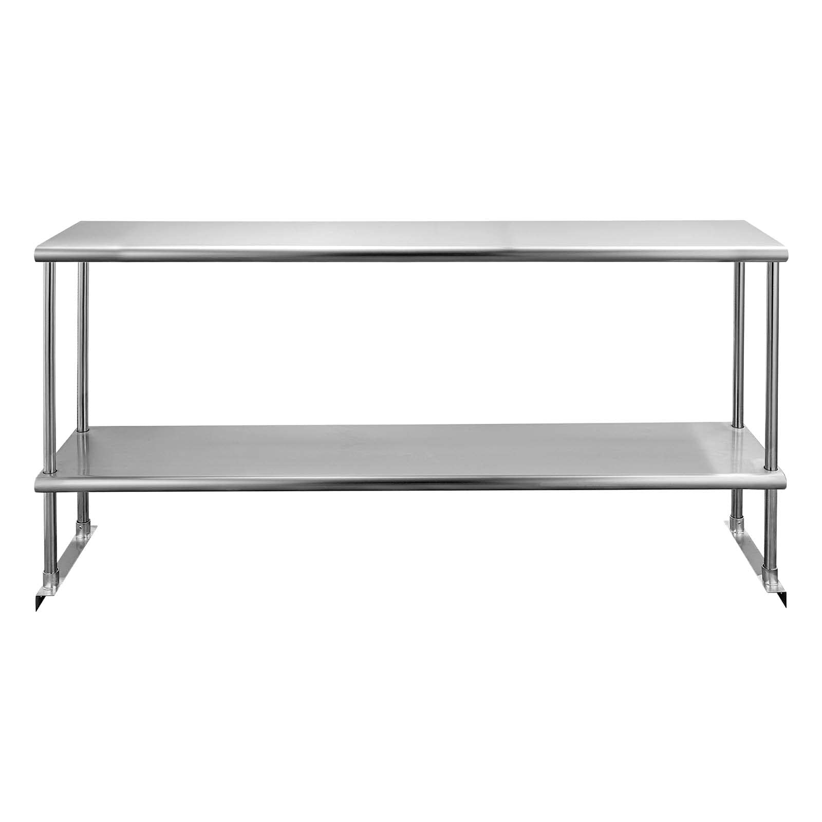 Profeeshaw Stainless Steel Overshelf for Prep & Work Table 12” x 60” NSF Commercial Adjustable Double Shelf 2 Tier for Restaurant, Bar, Utility Room, - WoodArtSupply