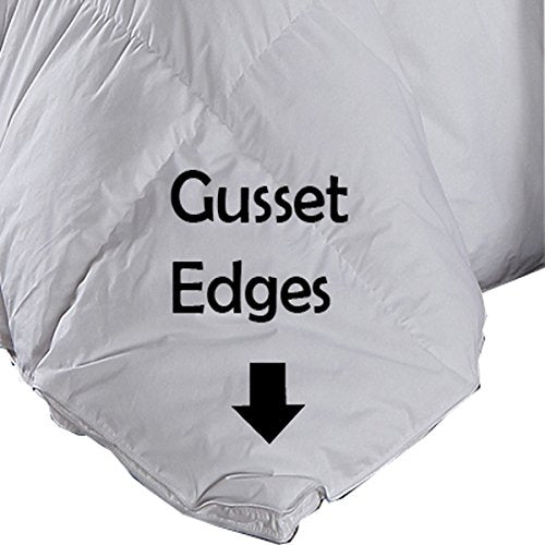 Royal Hotel Bedding 300 Thread Count Oversized King Size Down-Alternative Comforter, Overfilled Duvet Insert 100% Cotton Shell - 100% Down-Alternative Fill 750FP - 100Oz - Solid White, Oversized King Royal Hotel Bedding