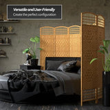 Red Lantern 5 1/2 ft. Tall Fiber Weave Light Beige-3 Panel Room Divider Red Lantern