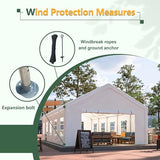 16' x 32' Party Tent with Removable Sidewalls & Alloy Steel Frame, Commercial Waterproof Outdoor Canopy Gazebo with 3 Storage Bags for Weddings, BBQ, Camping Rueekfil