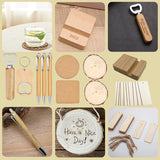 144 PCS Laser Engraving Material Kit, 29 Kinds of Laser Engraving Supplies Including Acrylic, Wood, PU Leather, Glass, Metal, Rock, Fabric, Rubber Materials for Laser Cutter Engraver Mossaestheticoy