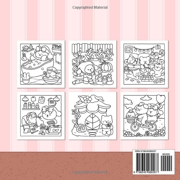 Little Fuzzy: Coloring Book for Adults and Teens with Simple and Cute ...