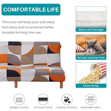 Stretch Sofa Slipcover Armless Futon Cover Printed Fitted Furniture Protector Elastic Polyester Spandex Washable Armless Sofa Cover Folding Couch Shield Sofa Cover Beacon Pet