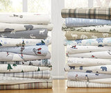 Eddie Bauer - Flannel Sheets Queen Size, Anti-Pilling & Wrinkle Resistant Cotton, Touchably Soft for All-Season Comfort - Bed Sheets with Matching Pillowcases & Fitted Sheet (Montlake Plaid Red) Eddie Bauer