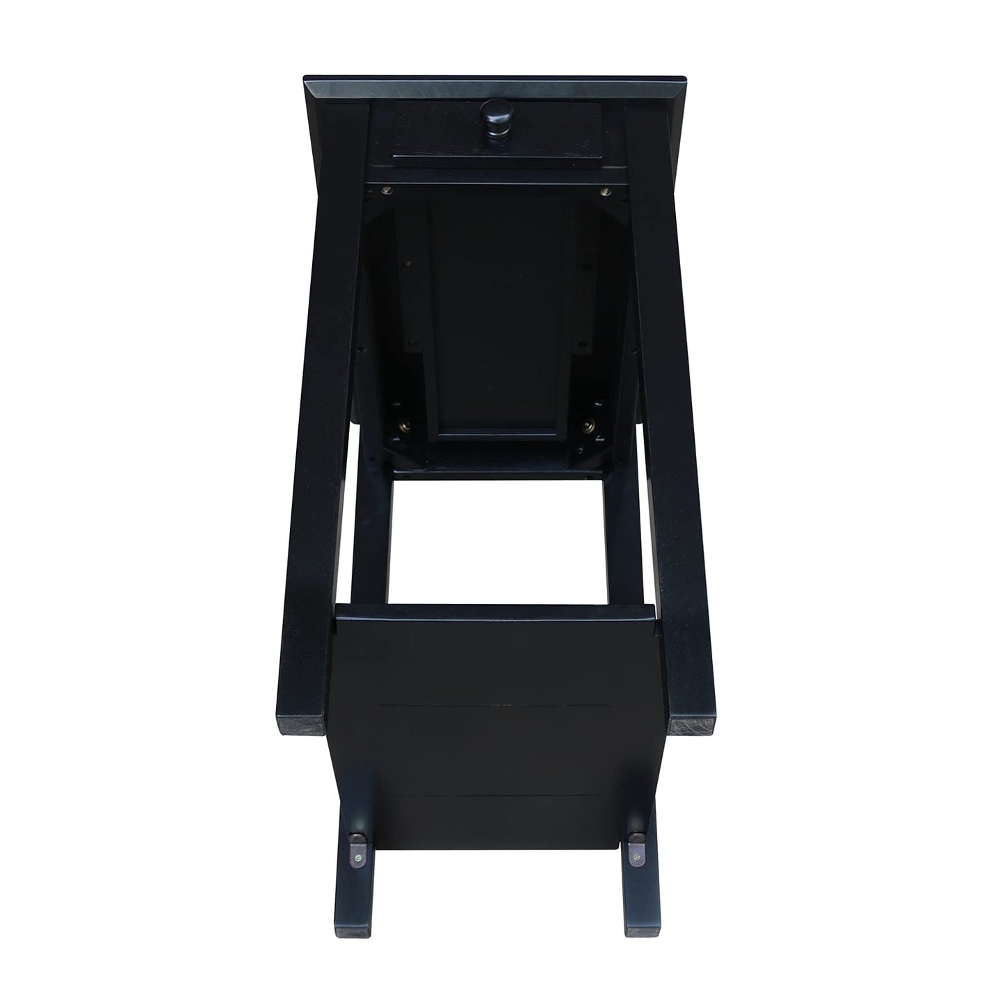 IC International Concepts International Concepts Narrow End Table, Black - WoodArtSupply