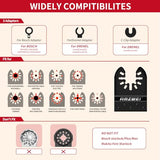 AMZWEI 30 Pcs Bi-Metal Oscillating Saw Blades, Professional Curved Edge Multitool Blades for Wood with Nails, Metal, Wood, Oscillating Tool Blades Compatible with Dewalt Milwaukee Bosch Worx Ryobi AMZWEI