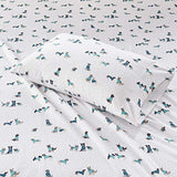 Intelligent Design Cozy Soft 100% Cotton Flannel Print Animals Stars Cute Warm, Ultra Soft Cold Weather Sheet Set Bedding, Full, Teal Dogs 4 Piece Intelligent Design
