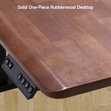 Onbrill Standing Desk, 47x23.6 Inches Whole-Piece Board Rectangle Stand Up Desk with Solid Wood Desktop and Memory Controller, Adjustable Height from 28-46 Inches for Home & Office, Black Walnut ONBRILL