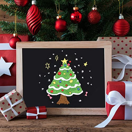 Canlierr 10 Sets Christmas Embroidery Kit with Patterns Instructions Needle Thread Tool Christmas DIY Cross Stitch for Adult Beginner Lover Xmas Holiday Party Supplies(Classic Style) Canlierr