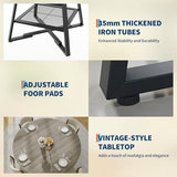 LuyFuitre Dinning Room Tables for 4, Round Dining Table Set with Storage, 47 Inch Circle Kitchen Table High Top LuyFuitre