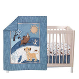 Lambs & Ivy Lion King Adventure 3Piece Baby Crib Bedding Set, Blue Lambs & Ivy