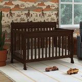 daVinci Kalani 4-in-1 Convertible Baby Crib - Strong, Easy to Assemble GREENGUARD Certified Crib - Convertible to Toddler Bed, Daybed, Full-Size Bed - Four Adjustable Mattress Heights - Espresso